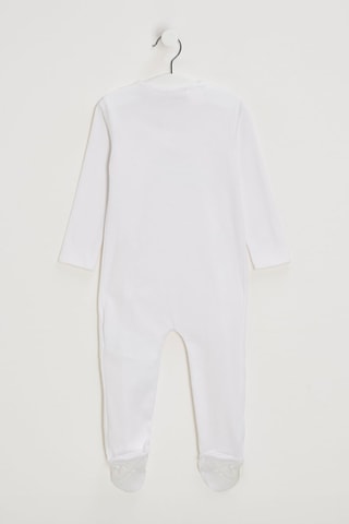 Grenouillère en coton biologique - Blanc