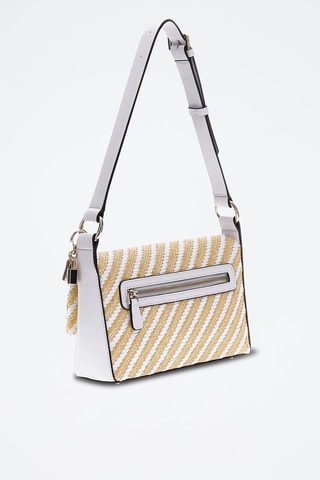 Sac porté épaule - Beige et blanc