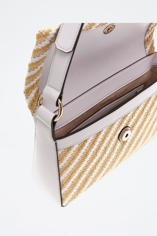 Sac porté épaule - Beige et blanc