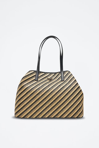 Cabas et pochette Vikky - Beige et noir