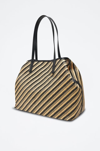 Cabas et pochette Vikky - Beige et noir