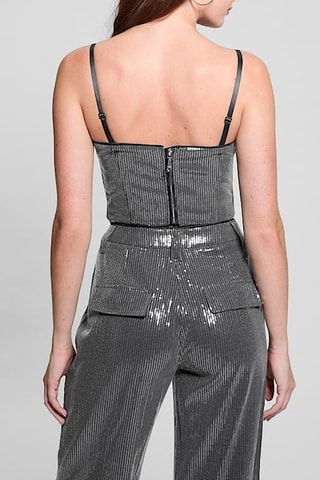 Crop top bustier Cassia - Gris foncé