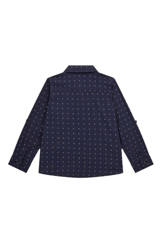 Chemise Poplin - Bleu nuit et blanc