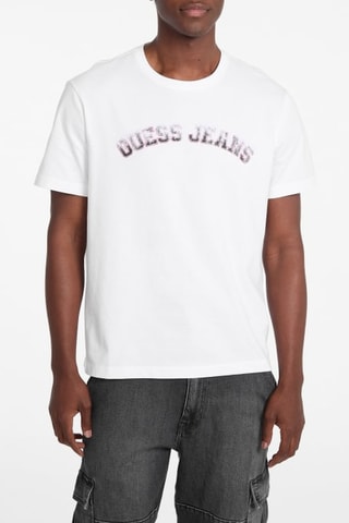 T-shirt Reg Collegiate - Blanc et bordeaux