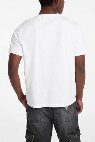 T-shirt Reg Collegiate - Blanc et bordeaux