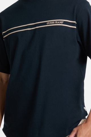 T-shirt Reg Chest - Bleu marine et écru