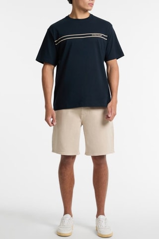 T-shirt Reg Chest - Bleu marine et écru