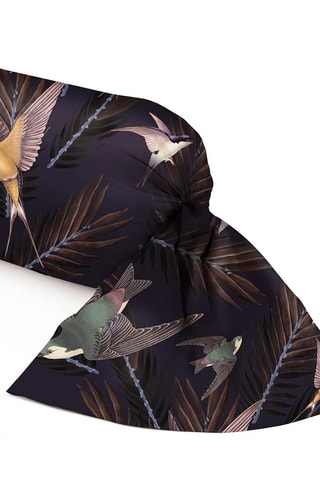 Federa cuscino alla francese in raso di cotone 80 fili/cm² Hirondelles - Marrone