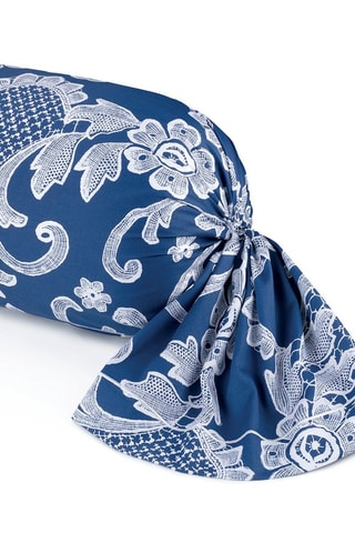 Federa cuscino alla francese in raso di cotone 80 fili/cm² - Blu