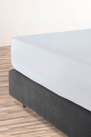 Lenzuolo sotto in raso di cotone 80 fili/cm² Uni - Grigio