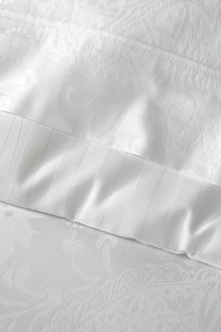 Lenzuolo sotto in raso di cotone 80 fili/cm² Uni - Bianco