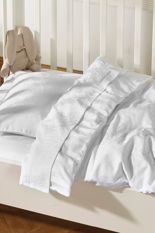 Lenzuolo sotto in raso di cotone 80 fili/cm² Uni - Bianco