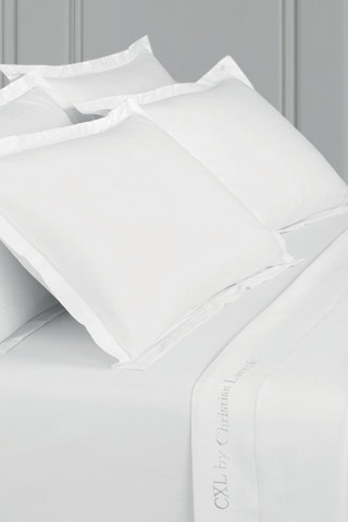 2 federe in raso di cotone 80 fili/cm² Uni 1 Baratta - Bianco