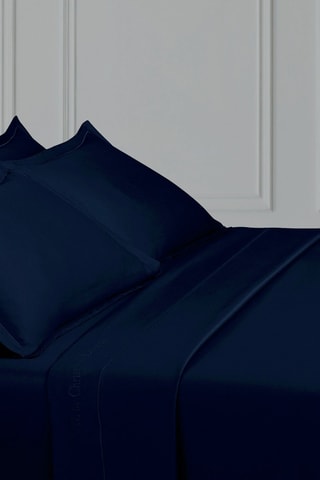 2 federe in raso di cotone 80 fili/cm² Uni 1 Baratta - Navy