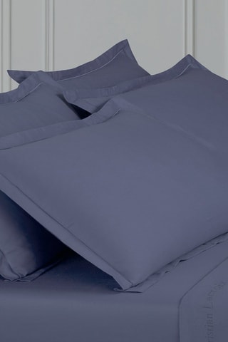 2 federe in raso di cotone 80 fili/cm² Uni 1 Baratta - Navy