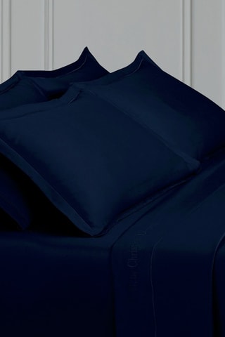 2 federe in raso di cotone 80 fili/cm² Uni 1 Baratta - Navy