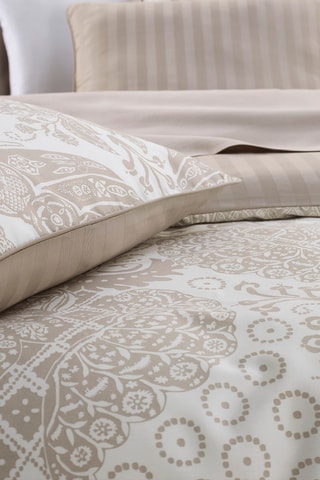 Federa in raso di cotone 80 fili/cm² Arles - Taupe