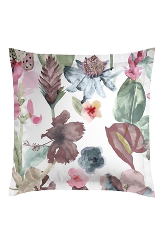 2 federe in raso di cotone 80 fili/cm² Exotique - Fucsia