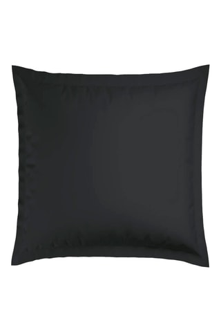 2 federe in raso di cotone 80 fili/cm² Dobby - Nero