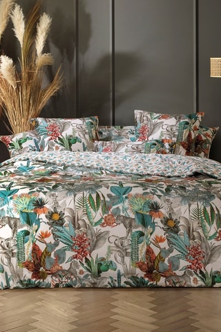 Federa in raso di cotone 80 fili/cm² Zanzibar - Bianco