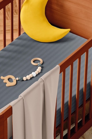 Parure copripiumino in raso di cotone 80 fili/cm² Dobby - Grigio scuro