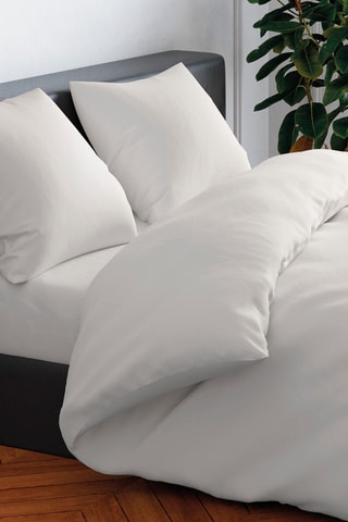Parure copripiumino in raso di cotone 80 fili/cm² Uni - Bianco