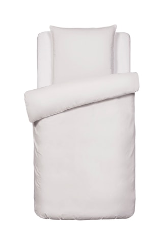 Parure copripiumino in raso di cotone 80 fili/cm² Uni - Bianco