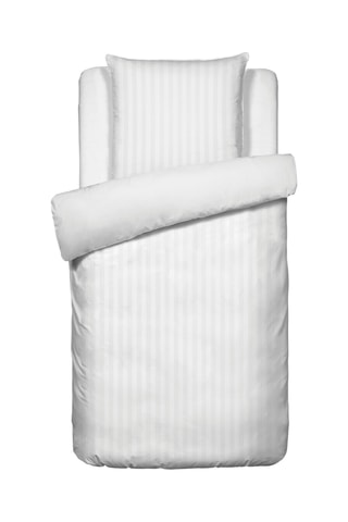 Parure copripiumino in raso di cotone 80 fili/cm² Dobby - Bianco