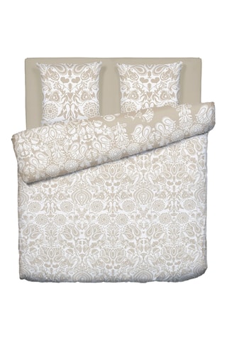 Parure copripiumino in raso di cotone 80 fili/cm² Love Stories - Beige