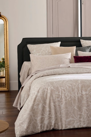 Parure copripiumino in raso di cotone 80 fili/cm² Arabesque - Taupe