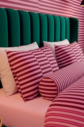 Parure copripiumino in raso di cotone 80 fili/cm² - Rosa