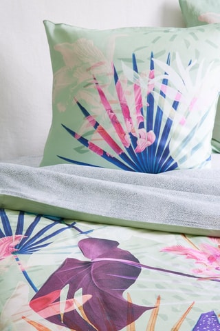 Parure copripiumino in raso di cotone 80 fili/cm² - Verde