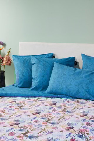 Parure copripiumino in percalle di cotone - Petrolio