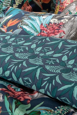 Parure copripiumino in raso di cotone 80 fili/cm² Zanzibar - Petrolio