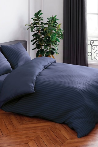 Parure copripiumino in raso di cotone 80 fili/cm² Dobby - Navy