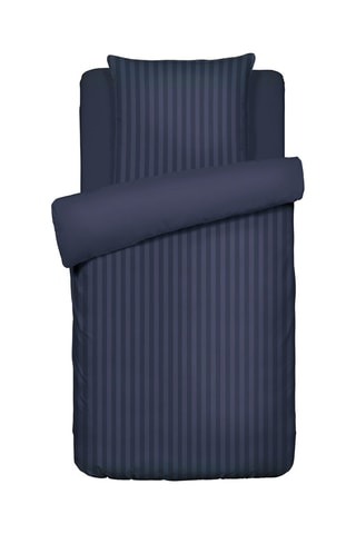 Parure copripiumino in raso di cotone 80 fili/cm² Dobby - Navy