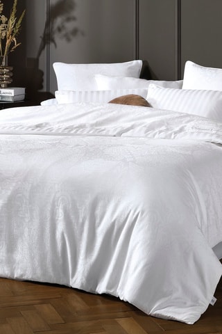 Parure copripiumino in raso di cotone 120 fili/cm² Arles - Bianco