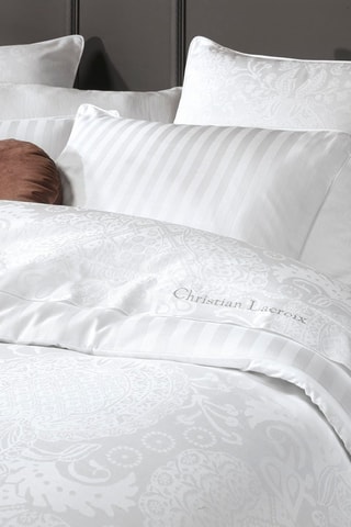 Parure copripiumino in raso di cotone 120 fili/cm² Arles - Bianco