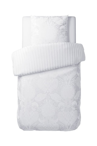 Parure copripiumino in raso di cotone 120 fili/cm² Arles - Bianco