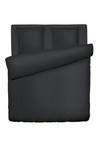 Parure copripiumino in raso di cotone 80 fili/cm² Dobby - Nero