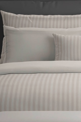 Parure copripiumino in raso di cotone 80 fili/cm²Dobby - Taupe