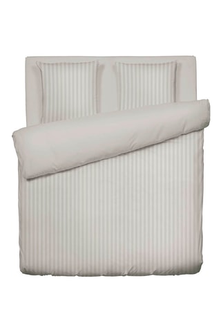 Parure copripiumino in raso di cotone 80 fili/cm²Dobby - Taupe