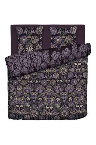 Parure copripiumino in raso di cotone 80 fili/cm² Love Stories - Viola