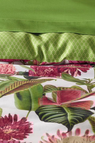 Lenzuolo sopra in raso di cotone 80 fili/cm² Garden Micro - Verde