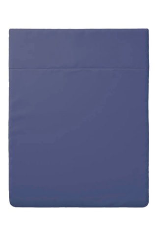 Lenzuolo sopra in raso di cotone 80 fili/cm² Uni - Blu