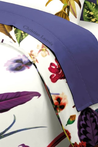 Lenzuolo sopra in raso di cotone 80 fili/cm² Uni - Blu