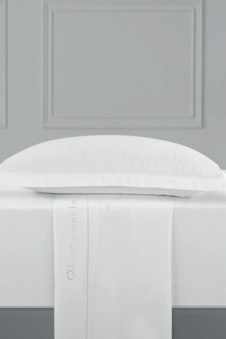 Lenzuolo sopra in raso di cotone 80 fili/cm² Uni 1 baratta - Bianco