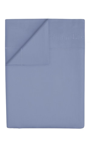 Lenzuolo sopra in raso di cotone 80 fili/cm² Uni 1 baratta - Cobalto