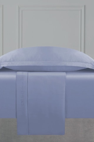 Lenzuolo sopra in raso di cotone 80 fili/cm² Uni 1 baratta - Cobalto