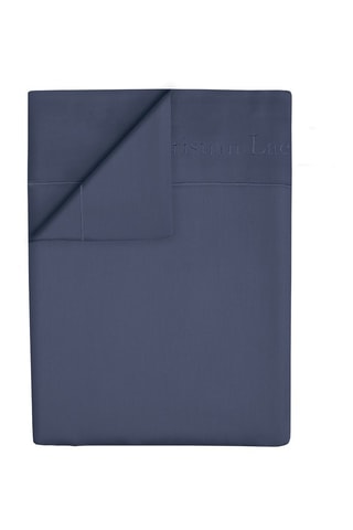 Lenzuolo sopra in raso di cotone 80 fili/cm² Uni 1 baratta - Navy
